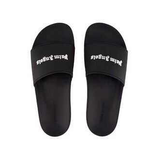 Palm Angels New Logo Pool Slide Women's Black 38 NIB 7.5W